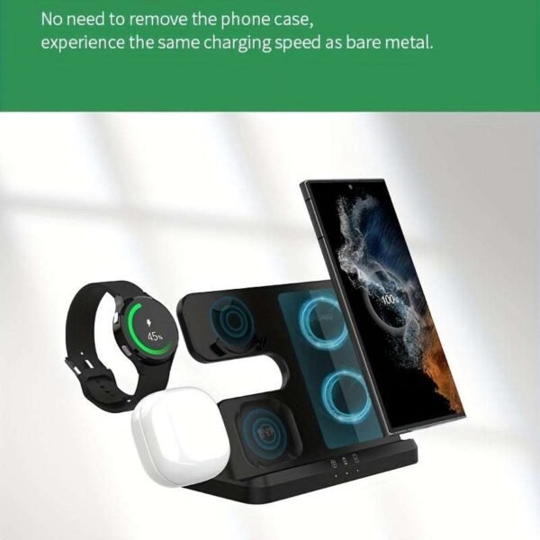 3 In 1 Fast Wireless Charger Stand For Samsung S22 S21 S20 Fold 4 For Galaxy Watch 5 Pro 4 3 Active 2/1 Buds Charging Dock Station