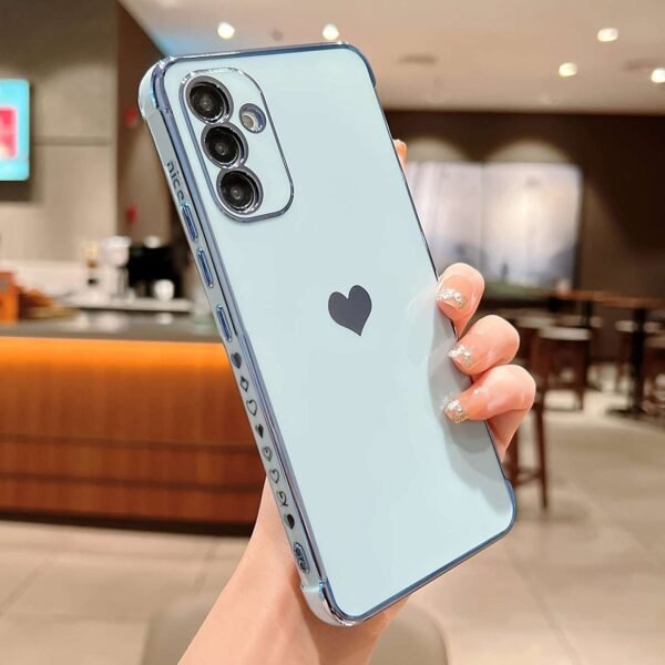 Luxury Plating Phone Case For Samsung Galaxy S23 FE Love Heart Shockproof Cover