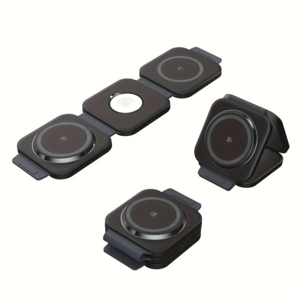 3 In 1 Wireless Charger Foldable Magnetic Charger Compatible With IPhone 15/14/13/12/11/X/XS/8 Series, 3 In 1 Charging Pad For Airpods 2/3/Pro, IWatch 8/7/6/SE/5/4/3/2 (without Adapter)