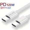120W Super Fast Charging, Support PD, High Speed Data Transfer, Achieve High Power Charging TYPE C TO TYPE C Interface Data Cable For Samsung, IPhone 15 Serial, Google 8/ 8 Pro, MacBook, IPad & Xiaomi Devices