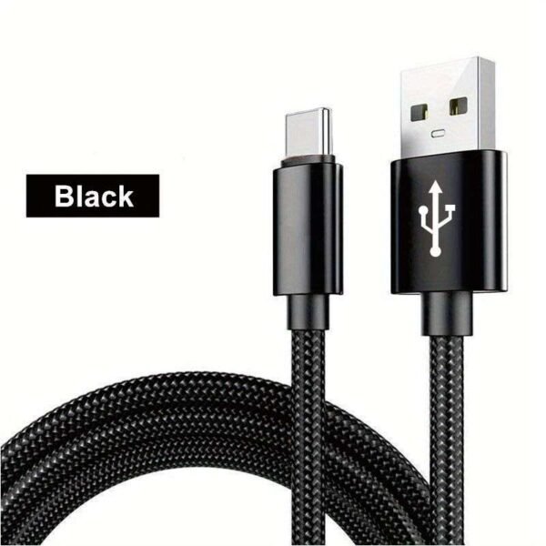 Nylon USB Type C Cable Fast Charging Data Cord For Samsung/Xiaomi/vivo/oppo/Redmi And More USB C Smartphones Charger Cable