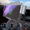 15W Car Wireless Charger Stand Holder Dual Coil Foldable Phone Car Fast Charging Station For Samsung Galaxy Z Fold 4 3 2 For IPhone