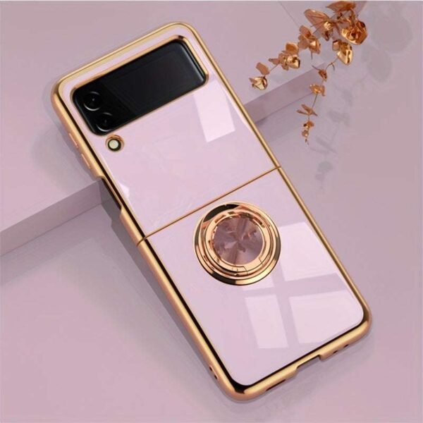 For Samsung Galaxy Z Flip3 Flip4 Flip5 mobile phone case ring buckle magnetic car plated protective case new