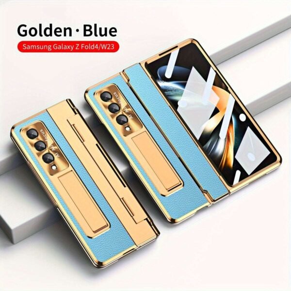 Suitable For Samsung Z Fold4/5 Mobile Phone Case, Electroplated Cellulose Fold3 Flat And Full Hinged Shell Film Protective Case