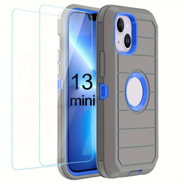 For IPhone 15/14/13/12/11/XR/Mini/Pro/Plus/Pro Max Case With Screen Protector, Support Wireless Charging, Heavy Duty Drop Protection, Full-Body Rugged Durable Three-Layer Construction Phone Case