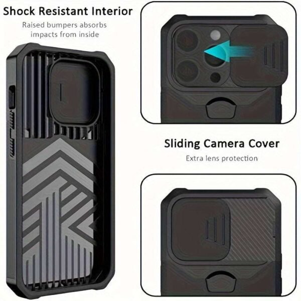 Shockproof Hard Phone Case With Metal Stand And Card Slot For IPhone 15 Pro Max 14 Pro Max 13 Pro Max 12 Pro Max 11 Pro Max
