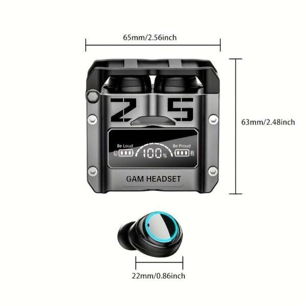 TWS Wireless Earphones With BT 5.3, Touch Control, And LED Digital Display - Noise Reduction For High-Quality Music And Gaming On Smartphones, Wireless Earbuds, Steampunk TWS Ear In-Ear Headphones For Gaming, Meeting And Sports