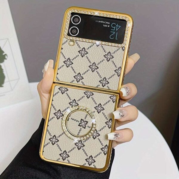 Printing Is Suitable For Samsung Folding Style Zflip3 Mobile Phone Case Women For Zflip4 New High-end For Zflip5 Creative Fashion Ins Trend Brand High-end Simple