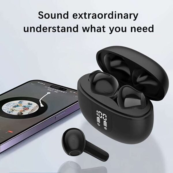 In ear wireless earphones with HIFI sound quality, true wireless all-round stereo earphones with low delay, automatic connection, high-definition noise reduction, large battery life, and LED digital display of battery life