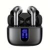 True Wireless Earbuds 60H Playback LED Power Display Earphones with Wireless Charging Case Waterproof in-Ear Earbuds with Mic for TV Smart Phone Computer Laptop Sports