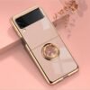 For Samsung Galaxy Z Flip3 Flip4 Flip5 mobile phone case ring buckle magnetic car plated protective case new