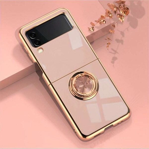 For Samsung Galaxy Z Flip3 Flip4 Flip5 mobile phone case ring buckle magnetic car plated protective case new