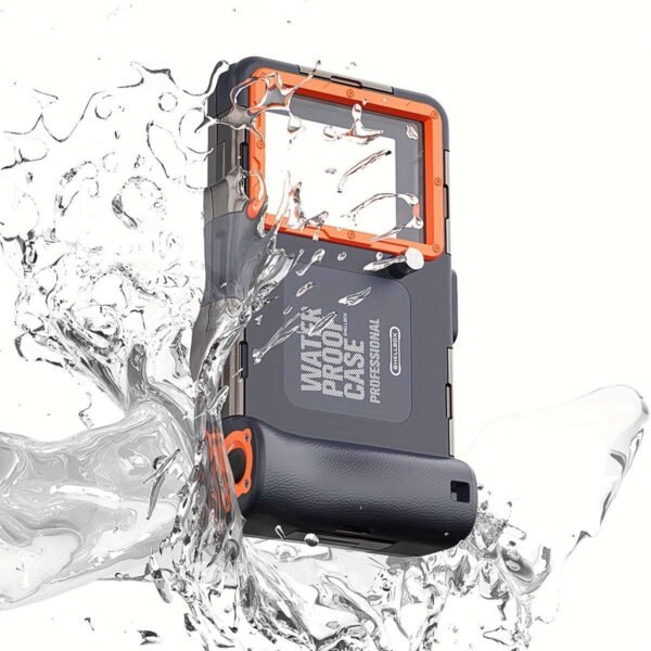 1pc Phone Case With 15m Diving Waterproof Universal Diving Underwater Case For Photo Video iPhone 14/13/12/11 Pro Max Xr/X/Xs Case For Samsung Galaxy S22/S21/S20/S10 Ultra Plus, 50ft Waterproof Swimming Snorkeling Protective Housing With Lanyard