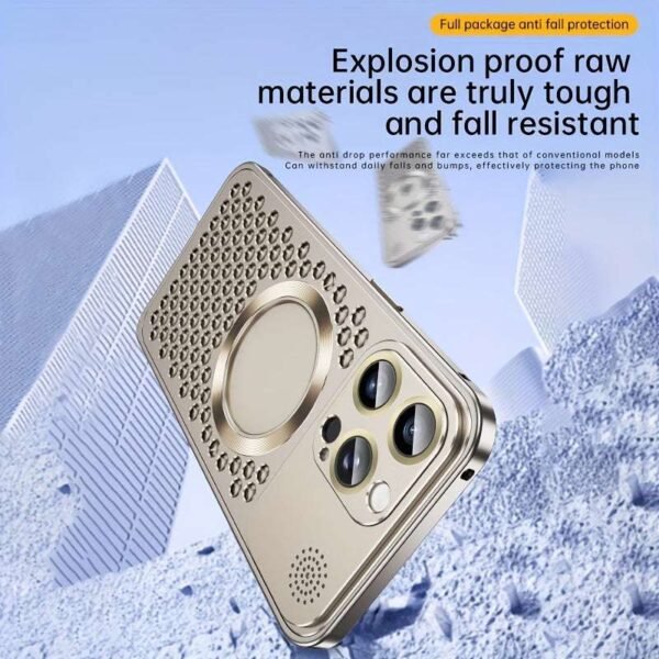 Metal Case For IPhone 15/15 Plus/15 Pro/15 ProMax, Aluminium Alloy Cover Case With Aromatherapy, Full Body Rugged Shockproof Protective, Scratch-resistant Metal Back Cover, Cooling Shell, Creative Gift For Friend