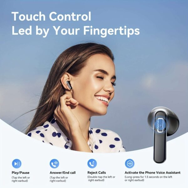 Waterproof IP54 Digital Display ENC Noise Reduction TWS Wireless Bluetooth Earphones For Android And Iphone Phones And Computers