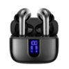 True Wireless Earbuds 60H Playback LED Power Display Earphones with Wireless Charging Case Waterproof in-Ear Earbuds with Mic for TV Smart Phone Computer Laptop Sports