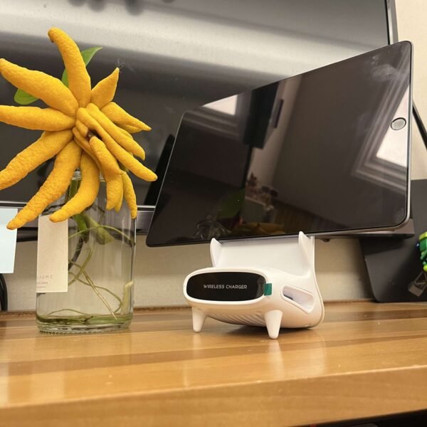 Cell Phone Wireless Charger Stand, 15W Fast Charging Fast, Charging Dock Station Desktop Phone Holder For Samsung, IPhone 14 13 12