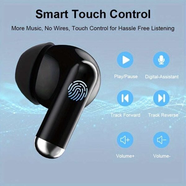 Wireless Earbuds, TWS Earphones With Mic, Earphones For Listening To Music, Sport, Stereo In Ear Headphones With LED Display Charing Case