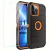 For IPhone 15/14/13/12/11/XR/Mini/Pro/Plus/Pro Max Case With Screen Protector, Support Wireless Charging, Heavy Duty Drop Protection, Full-Body Rugged Durable Three-Layer Construction Phone Case