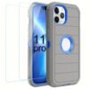 For IPhone 15/14/13/12/11/XR/Mini/Pro/Plus/Pro Max Case With Screen Protector, Support Wireless Charging, Heavy Duty Drop Protection, Full-Body Rugged Durable Three-Layer Construction Phone Case