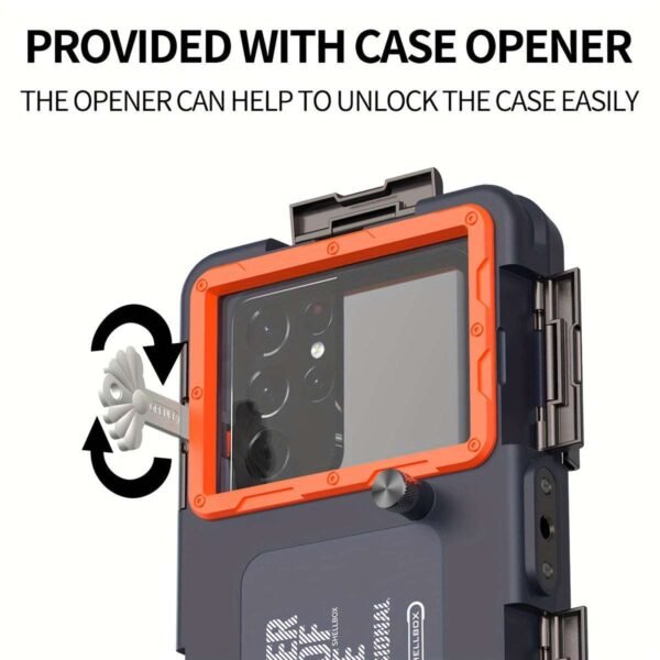 1pc Phone Case With 15m Diving Waterproof Universal Diving Underwater Case For Photo Video iPhone 14/13/12/11 Pro Max Xr/X/Xs Case For Samsung Galaxy S22/S21/S20/S10 Ultra Plus, 50ft Waterproof Swimming Snorkeling Protective Housing With Lanyard