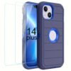 For IPhone 15/14/13/12/11/XR/Mini/Pro/Plus/Pro Max Case With Screen Protector, Support Wireless Charging, Heavy Duty Drop Protection, Full-Body Rugged Durable Three-Layer Construction Phone Case