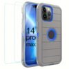 For IPhone 15/14/13/12/11/XR/Mini/Pro/Plus/Pro Max Case With Screen Protector, Support Wireless Charging, Heavy Duty Drop Protection, Full-Body Rugged Durable Three-Layer Construction Phone Case