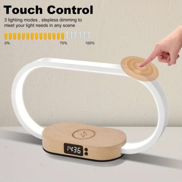 10W Multifunctional Wireless Charging Station, Watch, LED Desk Lamp, Night Light, USB Port, For IPhone/Samsung/Xiaomi Mobile Phone Fast Charging Station