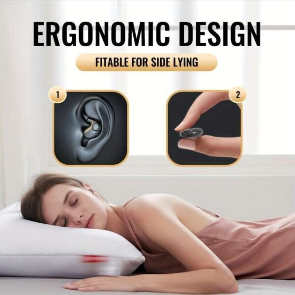 Ultra-thin Stick On Ear Mini Bluetooth Earphones Dual Ear Sleep Earphones