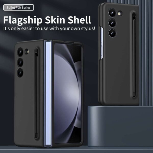 Thin And Slim Phone Case, Suitable For Samsung Galaxy Z Fold5 Fold4 Fold3 Fold, With Stylus Pen And Built-in Tempered Glass HD Screen Protector