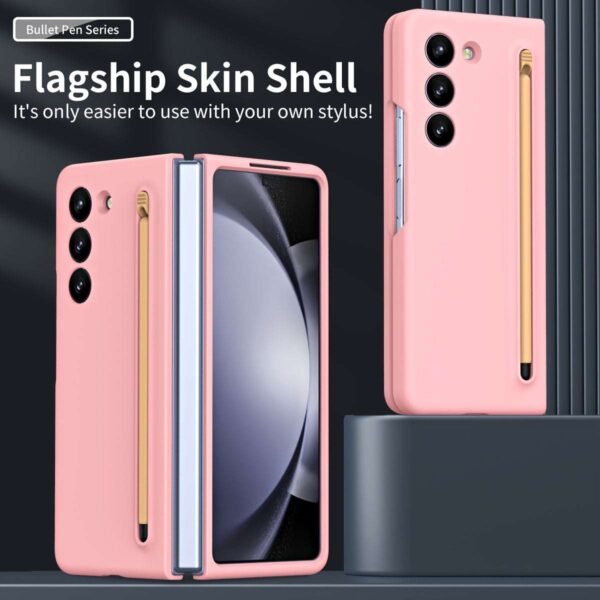 Thin And Slim Phone Case, Suitable For Samsung Galaxy Z Fold5 Fold4 Fold3 Fold, With Stylus Pen And Built-in Tempered Glass HD Screen Protector