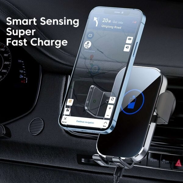 Car-mounted Bracket, Car-mounted Wireless Charger, Automatic Sensing Opening And Closing, Tempered Glass, Car Charger, 15W Fast Charging for iPhone, Samsung, And Google Phones