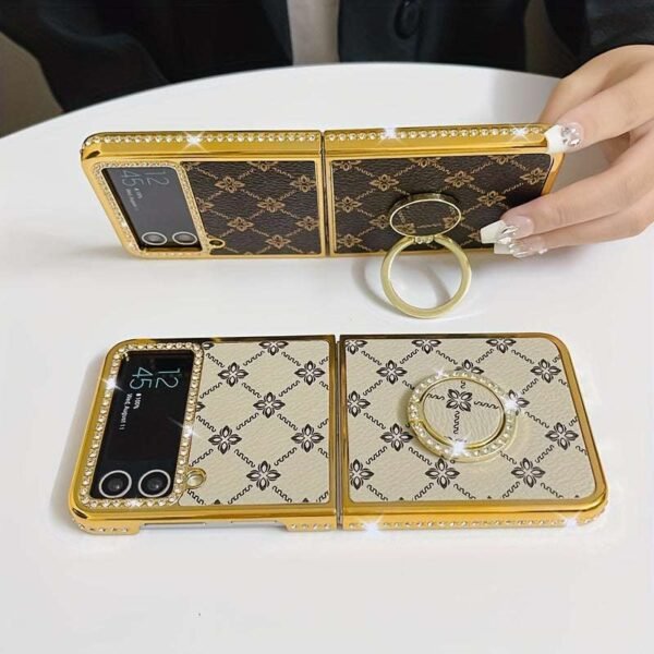 Printing Is Suitable For Samsung Folding Style Zflip3 Mobile Phone Case Women For Zflip4 New High-end For Zflip5 Creative Fashion Ins Trend Brand High-end Simple