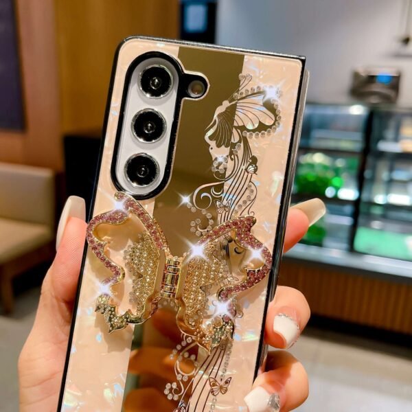 Dreamy Butterfly Flower Decor Phone Case For Samsung Fold 5/4/3