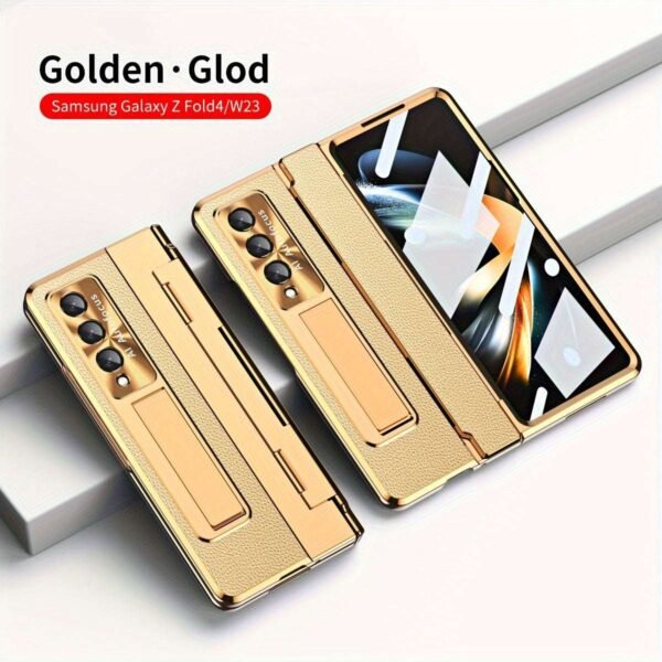 Suitable For Samsung Z Fold4/5 Mobile Phone Case, Electroplated Cellulose Fold3 Flat And Full Hinged Shell Film Protective Case