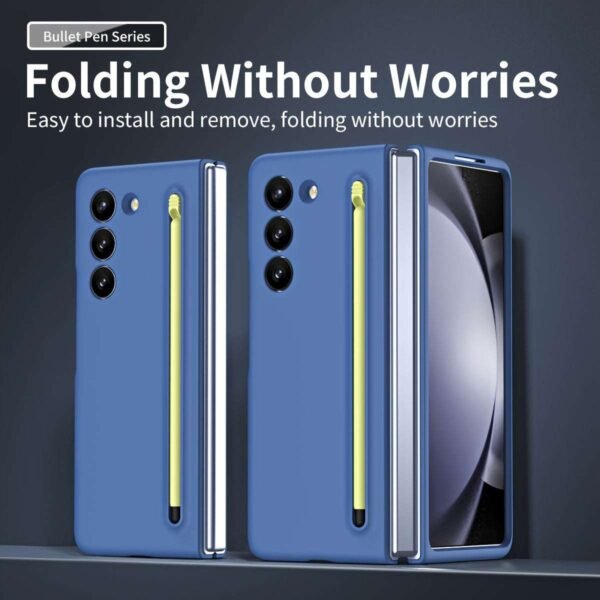 Thin And Slim Phone Case, Suitable For Samsung Galaxy Z Fold5 Fold4 Fold3 Fold, With Stylus Pen And Built-in Tempered Glass HD Screen Protector