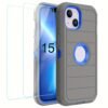 For IPhone 15/14/13/12/11/XR/Mini/Pro/Plus/Pro Max Case With Screen Protector, Support Wireless Charging, Heavy Duty Drop Protection, Full-Body Rugged Durable Three-Layer Construction Phone Case