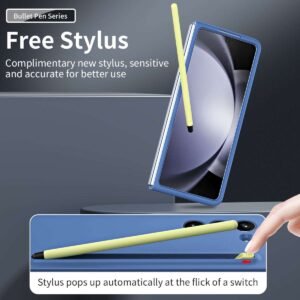 Thin And Slim Phone Case, Suitable For Samsung Galaxy Z Fold5 Fold4 Fold3 Fold, With Stylus Pen And Built-in Tempered Glass HD Screen Protector