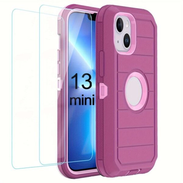 For IPhone 15/14/13/12/11/XR/Mini/Pro/Plus/Pro Max Case With Screen Protector, Support Wireless Charging, Heavy Duty Drop Protection, Full-Body Rugged Durable Three-Layer Construction Phone Case