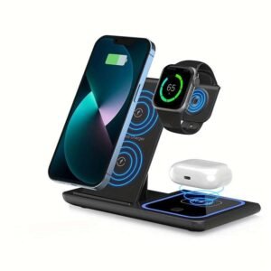 Hot sale 3-in-1 wireless charger, double coil mobile phone wireless charging