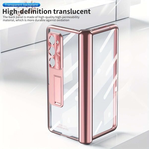 Suitable For Samsung Z Fold5 Mobile Phone Case Fold4/3 Hinged Electroplated Lens Case Film W23 Folding Screen Protective Case