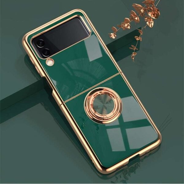 For Samsung Galaxy Z Flip3 Flip4 Flip5 mobile phone case ring buckle magnetic car plated protective case new