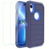 For IPhone 15/14/13/12/11/XR/Mini/Pro/Plus/Pro Max Case With Screen Protector, Support Wireless Charging, Heavy Duty Drop Protection, Full-Body Rugged Durable Three-Layer Construction Phone Case