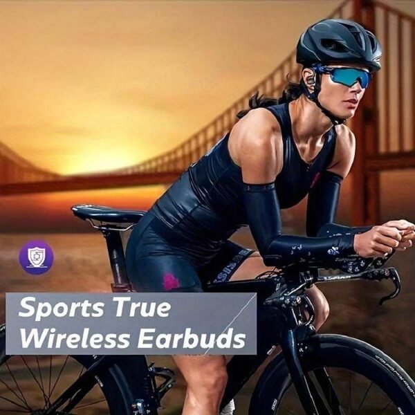 True Wireless Earbuds, TWS Earphones With Mic, Sport Earhook Headset, Stereo In Ear Headphones With LED Display Charing Case, Holiday Gifts