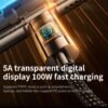 PD100W Digital Readout Data Cable Fast Charge 5A Double-head Type-c Cable For Iphone Android