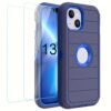 For IPhone 15/14/13/12/11/XR/Mini/Pro/Plus/Pro Max Case With Screen Protector, Support Wireless Charging, Heavy Duty Drop Protection, Full-Body Rugged Durable Three-Layer Construction Phone Case