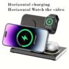 Wireless Charging Station, 4 In 1 Wireless Charger Stand, Multi Fast Wireless Charging Dock For iPhone Multiple Devices For IPhone 14/14 Plus/13/12/11/Pro/Max/X/XS/XR/8, For iWatch Ultra/8/7/6/5/4/3/2/SE, For Airpods 3/2/Pro, For Samsung S23 Ultra/S22/S21