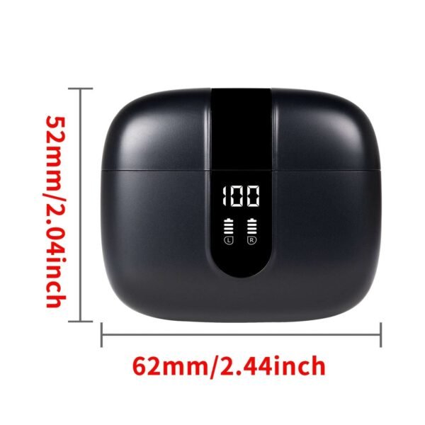 True Wireless Earbuds 60H Playback LED Power Display Earphones with Wireless Charging Case Waterproof in-Ear Earbuds with Mic for TV Smart Phone Computer Laptop Sports