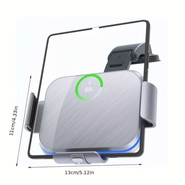 15W Car Wireless Charger Stand Holder Dual Coil Foldable Phone Car Fast Charging Station For Samsung Galaxy Z Fold 4 3 2 For IPhone