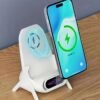 Portable Mini Chair Wireless Charger, Wireless Charging Station Phone Stand Holder Bracket With Musical Speakers Function For All Phones
